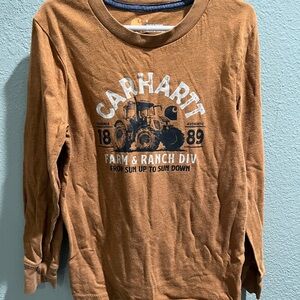 Carhartt Kids' Graphic Brown Long Sleeve Tee